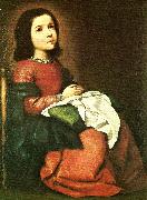 Francisco de Zurbaran girl virgin at prayer